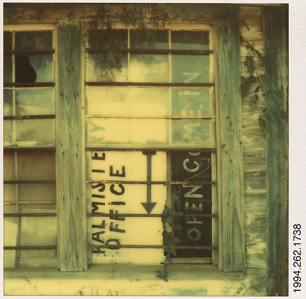 [Palm Reader's House, Hale County, Alabama], Walker Evans (American, St. Louis, Missouri 1903–1975 New Haven, Connecticut), Instant internal dye diffusion transfer print (Polaroid SX-70) 