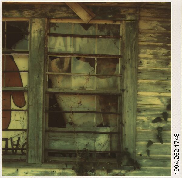 [Palm Reader's House, Hale County, Alabama], Walker Evans (American, St. Louis, Missouri 1903–1975 New Haven, Connecticut), Instant internal dye diffusion transfer print (Polaroid SX-70) 