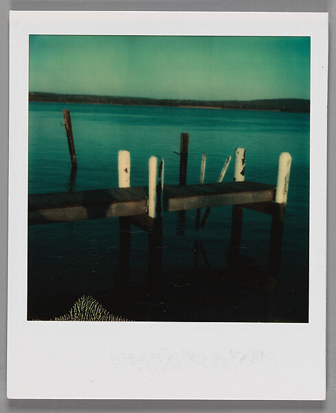 [Dock Pilings], Walker Evans (American, St. Louis, Missouri 1903–1975 New Haven, Connecticut), Instant internal dye diffusion transfer print (Polaroid SX-70) 