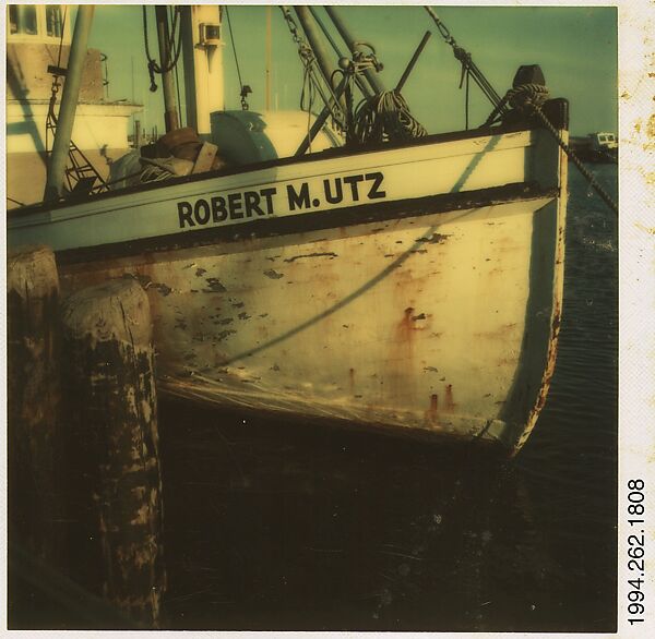 [Fishing Boat: "Robert M. Utz"], Walker Evans (American, St. Louis, Missouri 1903–1975 New Haven, Connecticut), Instant internal dye diffusion transfer print (Polaroid SX-70) 