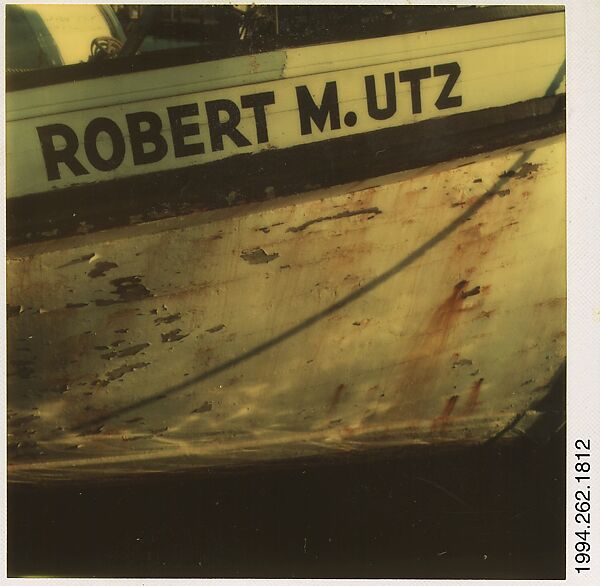 [Fishing Boat: "Robert M. Utz"], Walker Evans (American, St. Louis, Missouri 1903–1975 New Haven, Connecticut), Instant internal dye diffusion transfer print (Polaroid SX-70) 