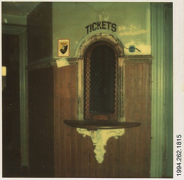 [Ticket Booth, Kingston Station, Newport Beach, Rhode Island], Walker Evans (American, St. Louis, Missouri 1903–1975 New Haven, Connecticut), Instant internal dye diffusion transfer print (Polaroid SX-70) 