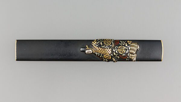 Knife Handle (Kozuka), Copper-gold alloy (shakudō), copper-silver alloy (shibuichi), gold, copper, silver, Japanese 
