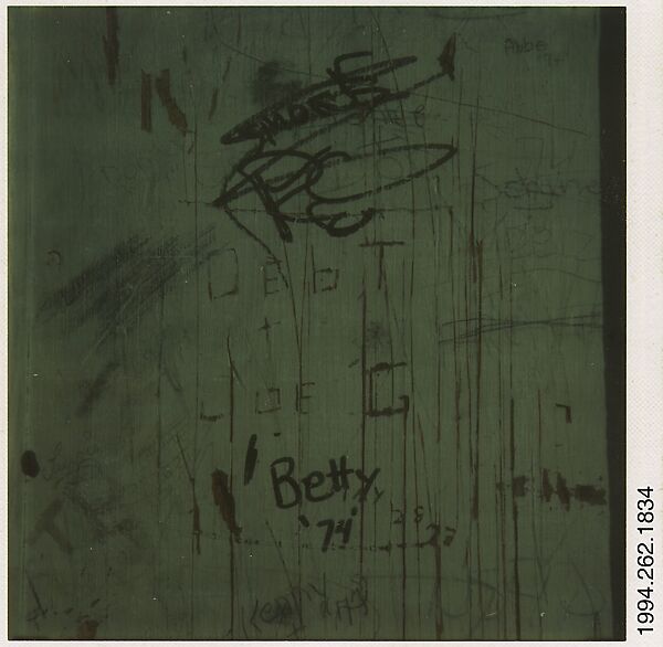 [Graffiti: "Betty"], Walker Evans (American, St. Louis, Missouri 1903–1975 New Haven, Connecticut), Instant internal dye diffusion transfer print (Polaroid SX-70) 