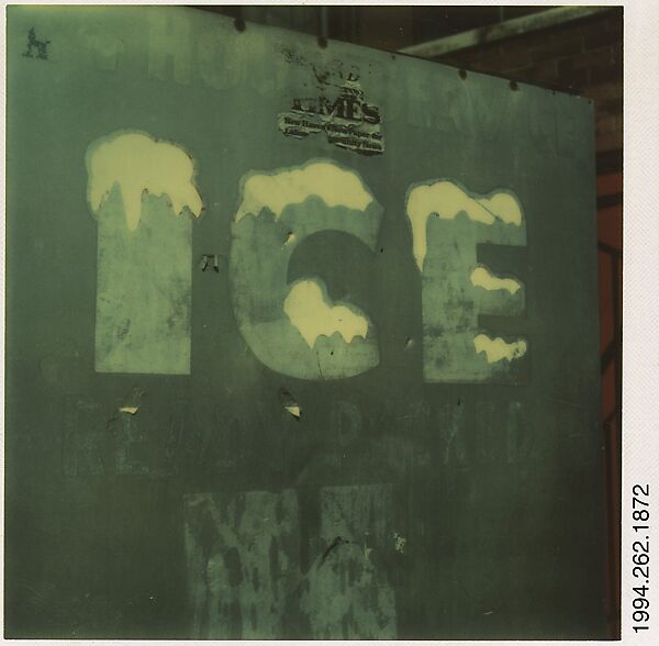 [Detail of Ice Truck], Walker Evans (American, St. Louis, Missouri 1903–1975 New Haven, Connecticut), Instant internal dye diffusion transfer print (Polaroid SX-70) 