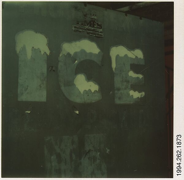 [Detail of Ice Truck], Walker Evans (American, St. Louis, Missouri 1903–1975 New Haven, Connecticut), Instant internal dye diffusion transfer print (Polaroid SX-70) 