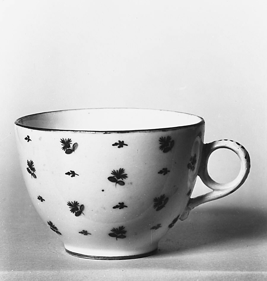 Cup and Saucer, Porcelain, French, possibly 