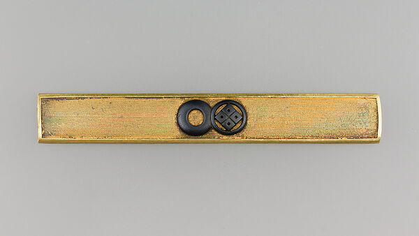 Knife Handle (Kozuka), Gold, copper-gold alloy (shakudō), Japanese 