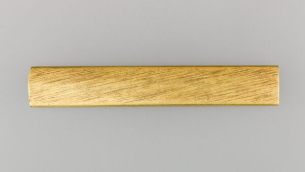 Knife Handle (Kozuka), Copper-gold alloy (shakudō), gold, Japanese