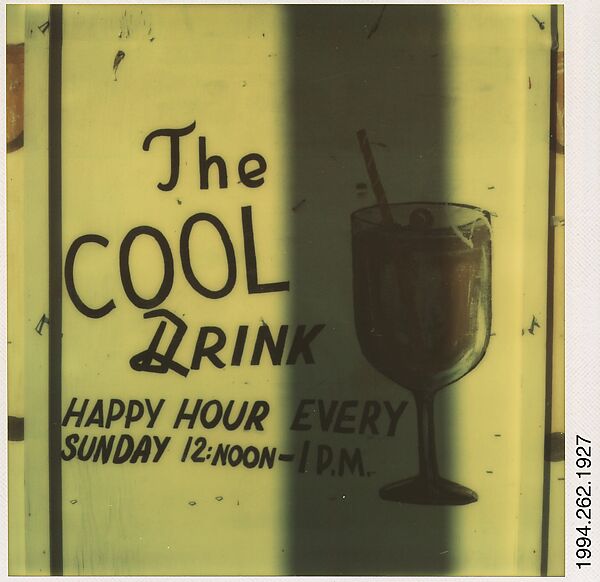 [Detail of Marquezette Lounge Facade, Marigot, St. Martin's, French West Indies], Walker Evans (American, St. Louis, Missouri 1903–1975 New Haven, Connecticut), Instant internal dye diffusion transfer print (Polaroid SX-70) 