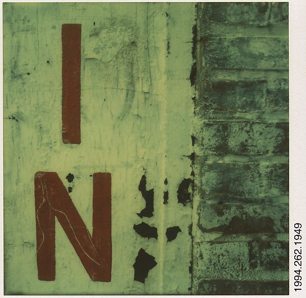 Walker Evans [Sign "IN"] The Metropolitan Museum of Art