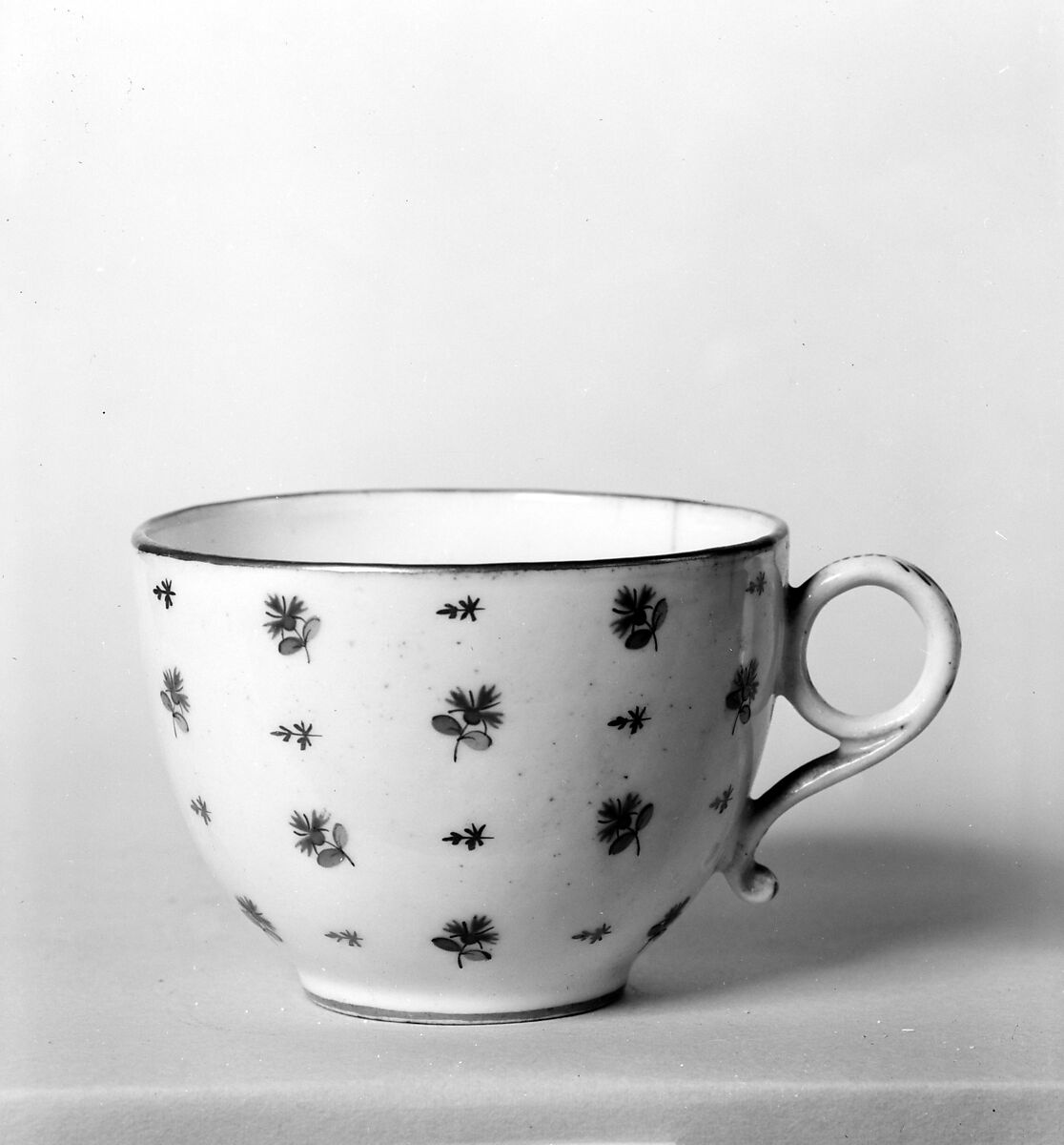 Cup and Saucer, Porcelain, French, possibly