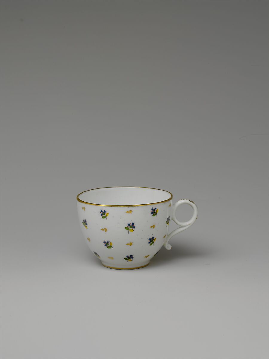 Cup and Saucer, Porcelain, French, possibly