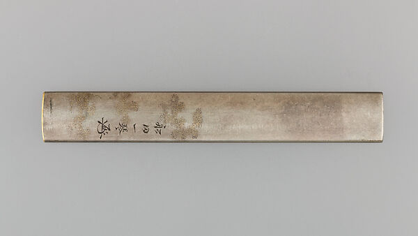 Knife Handle (Kozuka), Copper-silver alloy (shibuichi), gold, silver, Japanese