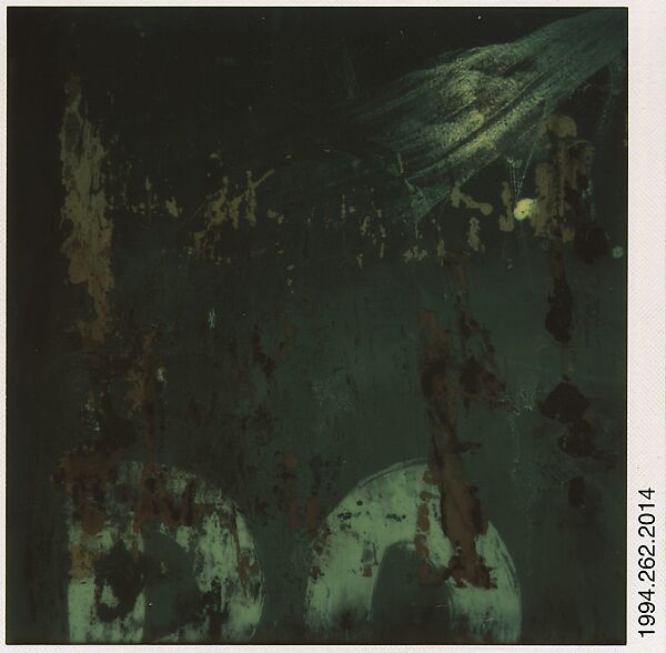 [Detail of Dumpster: "DO"], Walker Evans (American, St. Louis, Missouri 1903–1975 New Haven, Connecticut), Instant internal dye diffusion transfer print (Polaroid SX-70) 