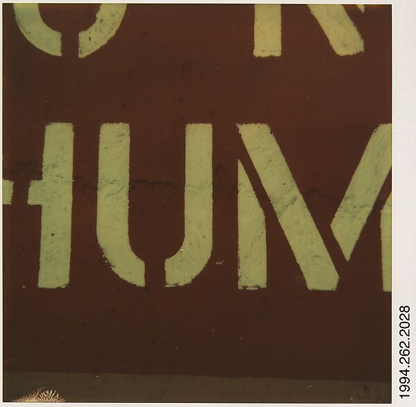 Walker Evans | [Detail of Stencilled Lettering on Yellow Railroad Car ...