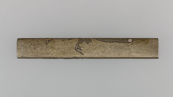 Knife Handle (Kozuka), Copper-silver alloy (shibuichi), gold, silver, copper-gold alloy (shakudō), Japanese