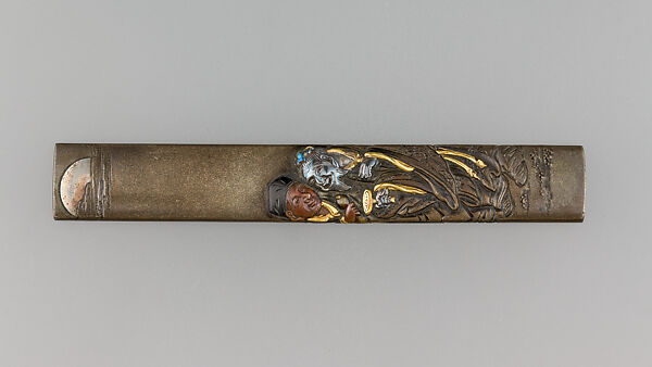 Knife Handle (Kozuka), Copper-silver alloy (shibuichi), gold, silver, copper, copper-gold alloy (shakudō), Japanese 