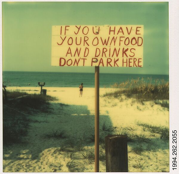 [Beachside Sign, Destin, Florida], Walker Evans (American, St. Louis, Missouri 1903–1975 New Haven, Connecticut), Instant internal dye diffusion transfer print (Polaroid SX-70) 