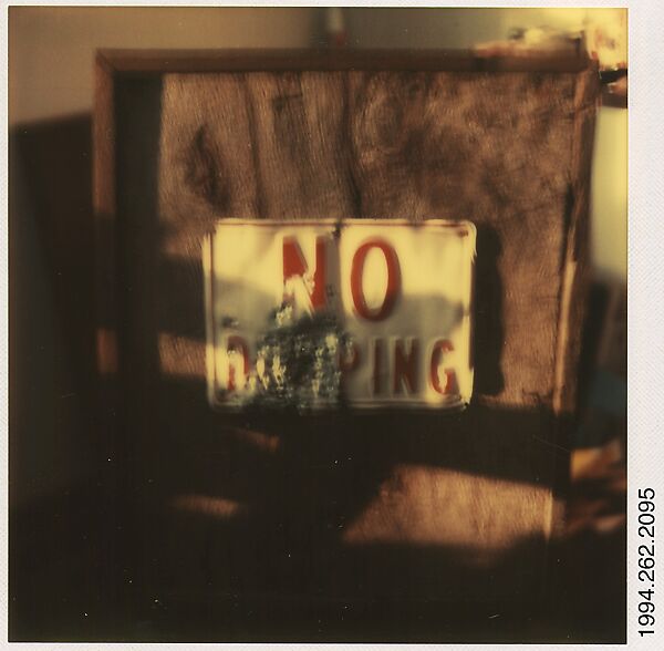 Walker Evans [Framed Sign "No Dumping"] The Metropolitan Museum of Art