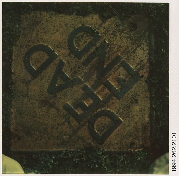 [Rusted Dead End Sign], Walker Evans (American, St. Louis, Missouri 1903–1975 New Haven, Connecticut), Instant internal dye diffusion transfer print (Polaroid SX-70) 