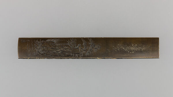 Knife Handle (Kozuka), Copper-silver alloy (shibuichi), gold, silver, copper, Japanese