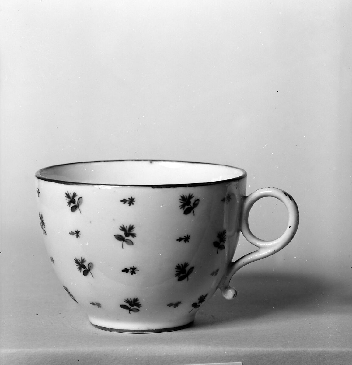 Cup and Saucer, Porcelain, French, possibly 