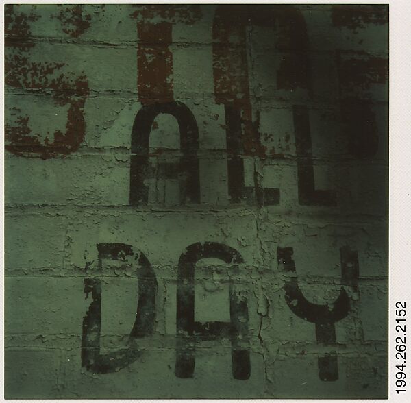 Walker Evans [Sign "STOP ALL DAY"] The Metropolitan Museum of Art