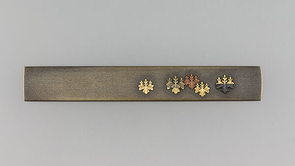 Knife Handle (Kozuka), Copper-silver alloy (shibuichi), gold, copper, silver, copper-gold alloy (shakudō), Japanese 