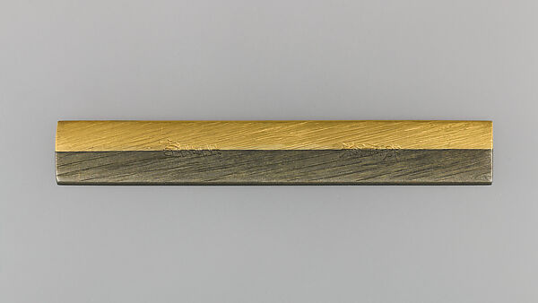⁭Knife Handle (Kozuka), Copper-gold alloy (shakudō), gold, copper, silver, Japanese