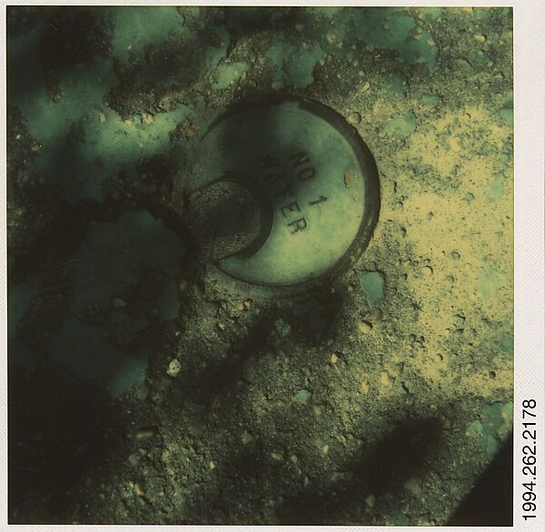 [Underground Water Pipe Cover, Martha's Vineyard, Massachusetts], Walker Evans (American, St. Louis, Missouri 1903–1975 New Haven, Connecticut), Instant internal dye diffusion transfer print (Polaroid SX-70) 