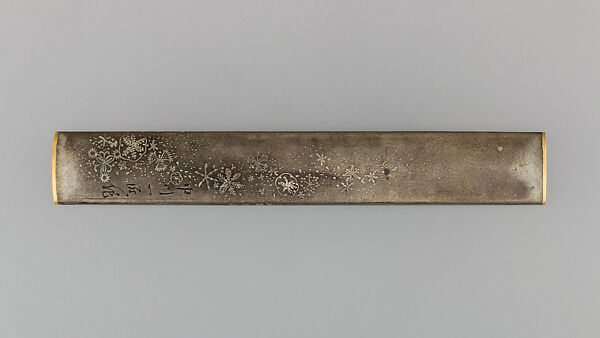 Knife Handle (Kozuka), Copper-silver alloy (shibuichi), gold, silver, Japanese