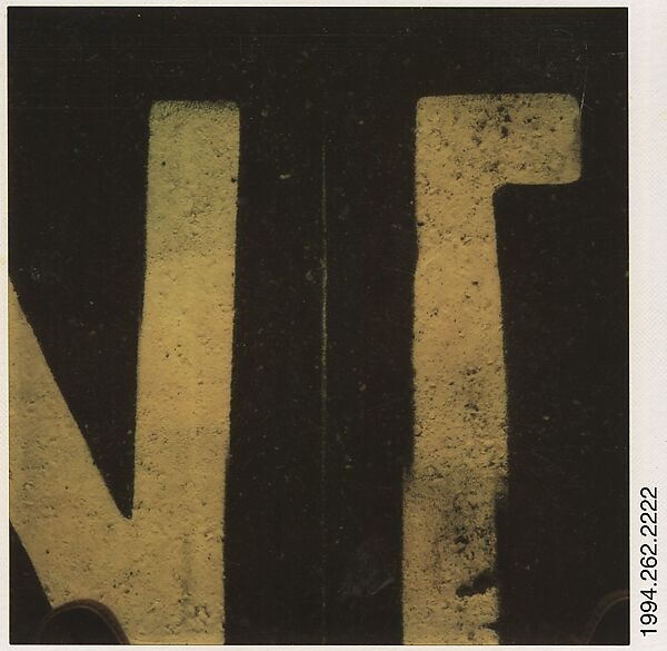 Walker Evans - [Detail of Street Lettering: 