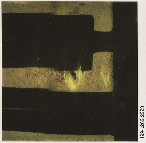 [Detail of Street Lettering: "NO"], Walker Evans (American, St. Louis, Missouri 1903–1975 New Haven, Connecticut), Instant internal dye diffusion transfer print (Polaroid SX-70) 