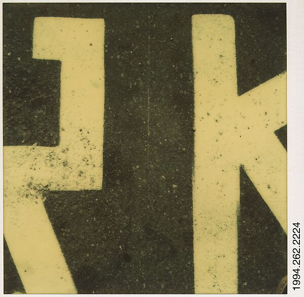 [Detail of Street Lettering: "RK"], Walker Evans (American, St. Louis, Missouri 1903–1975 New Haven, Connecticut), Instant internal dye diffusion transfer print (Polaroid SX-70) 