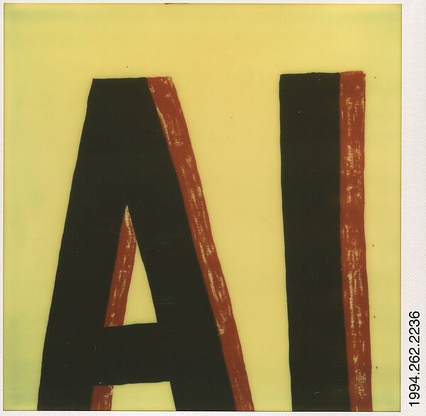 [Detail of Sign: "AU", Destin, Florida], Walker Evans (American, St. Louis, Missouri 1903–1975 New Haven, Connecticut), Instant internal dye diffusion transfer print (Polaroid SX-70) 
