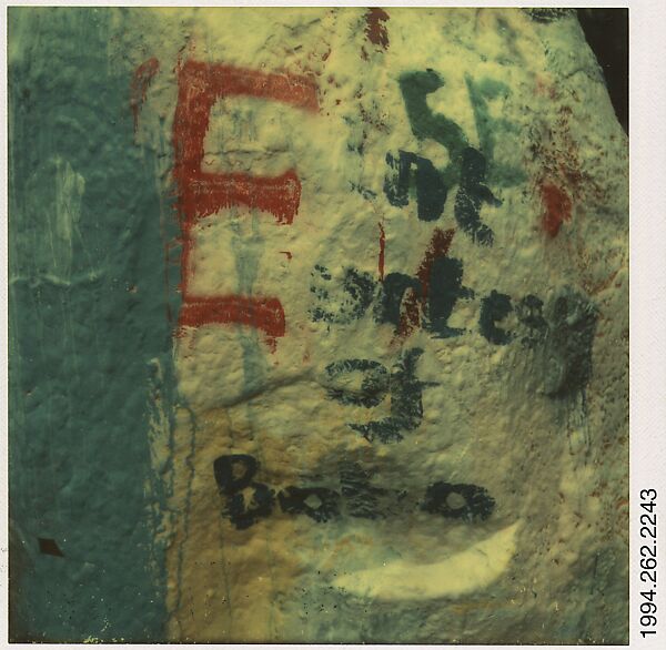 Walker Evans - [Detail of Graffitied Rock: 