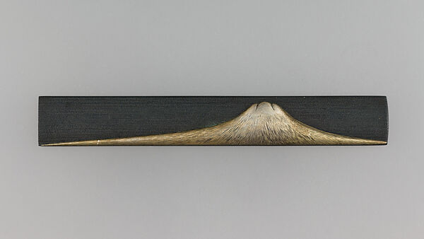 Knife Handle (kozuka), Copper-gold alloy (shakudō), silver, gold, copper, Japanese 