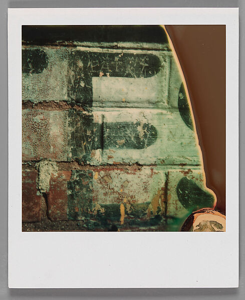 [Detail of Sign: "E"], Walker Evans (American, St. Louis, Missouri 1903–1975 New Haven, Connecticut), Instant internal dye diffusion transfer print (Polaroid SX-70) 
