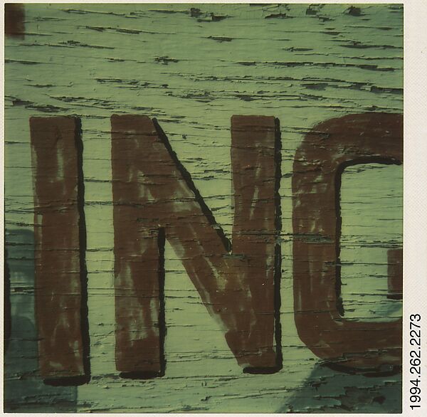 Walker Evans - [Detail of Sign: 