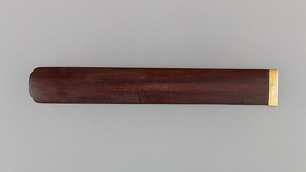 Knife Handle (kozuka), Wood (bamboo), gold, Japanese