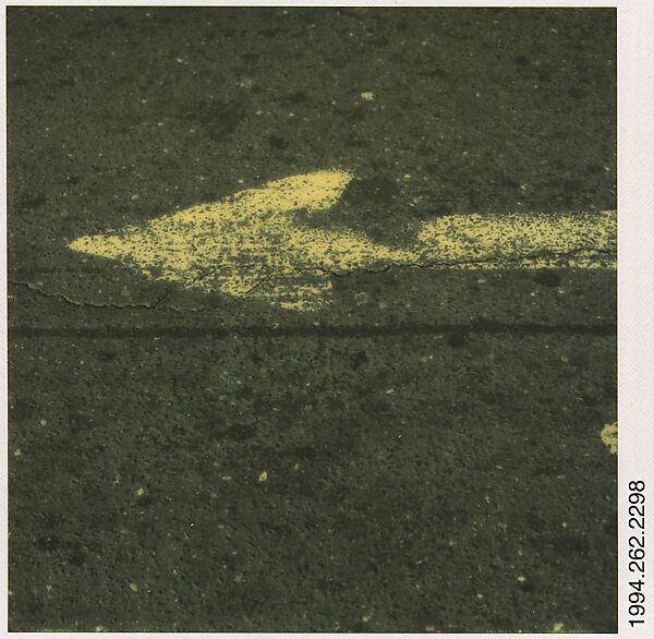 [Street Arrow], Walker Evans (American, St. Louis, Missouri 1903–1975 New Haven, Connecticut), Instant internal dye diffusion transfer print (Polaroid SX-70) 