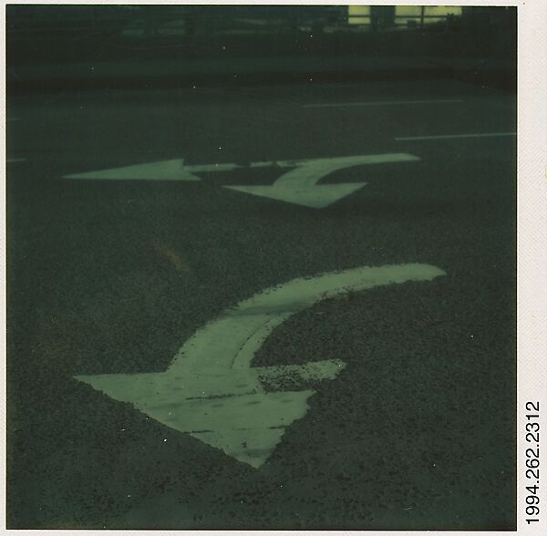 [Street Arrows], Walker Evans (American, St. Louis, Missouri 1903–1975 New Haven, Connecticut), Instant internal dye diffusion transfer print (Polaroid SX-70) 