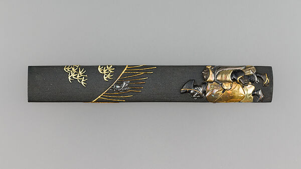 Knife Handle (Kozuka), Copper-gold alloy (shakudō), gold, copper-silver alloy (shibuichi), silver, copper, Japanese 