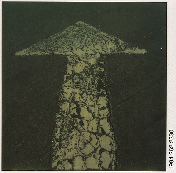 [Street Arrow], Walker Evans (American, St. Louis, Missouri 1903–1975 New Haven, Connecticut), Instant internal dye diffusion transfer print (Polaroid SX-70) 