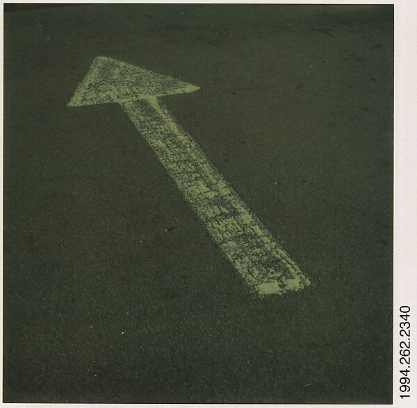 [Street Arrow], Walker Evans (American, St. Louis, Missouri 1903–1975 New Haven, Connecticut), Instant internal dye diffusion transfer print (Polaroid SX-70) 