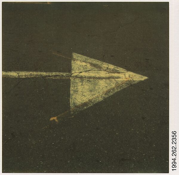 [Street Arrow], Walker Evans (American, St. Louis, Missouri 1903–1975 New Haven, Connecticut), Instant internal dye diffusion transfer print (Polaroid SX-70) 