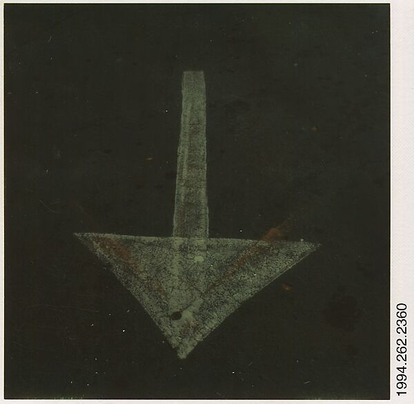 [Street Arrow], Walker Evans (American, St. Louis, Missouri 1903–1975 New Haven, Connecticut), Instant internal dye diffusion transfer print (Polaroid SX-70) 