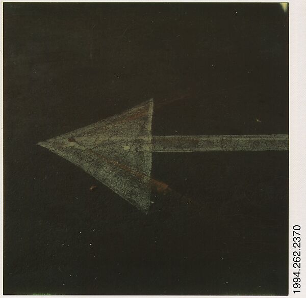 [Street Arrow], Walker Evans (American, St. Louis, Missouri 1903–1975 New Haven, Connecticut), Instant internal dye diffusion transfer print (Polaroid SX-70) 