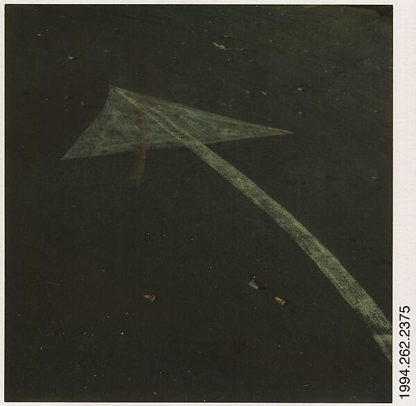 [Street Arrow], Walker Evans (American, St. Louis, Missouri 1903–1975 New Haven, Connecticut), Instant internal dye diffusion transfer print (Polaroid SX-70) 